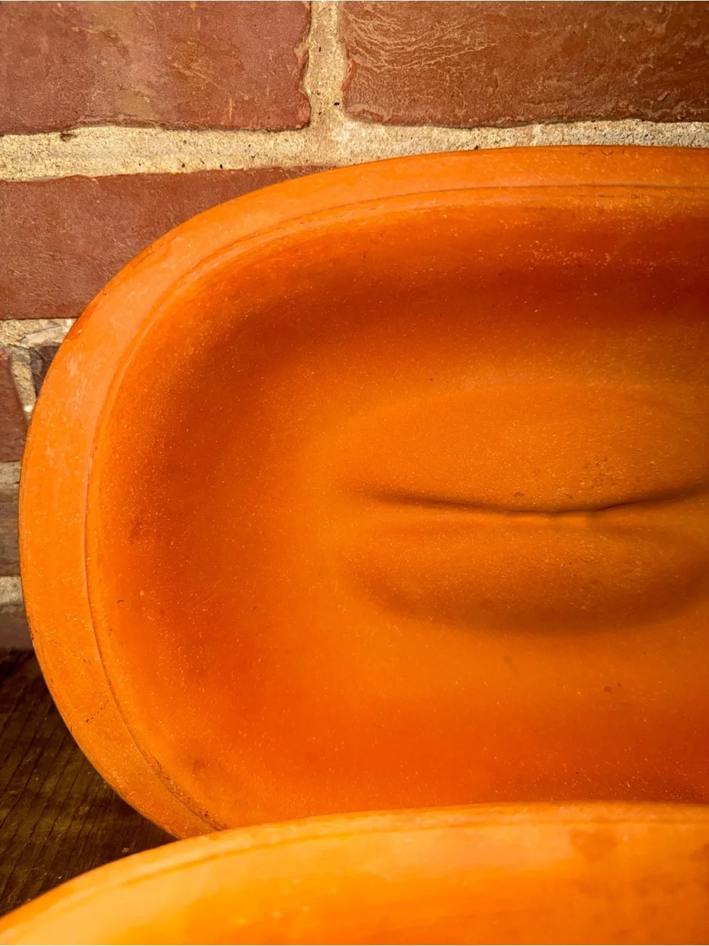 Terracotta Baker in Orange - Oven-to-Table Clay Roaster